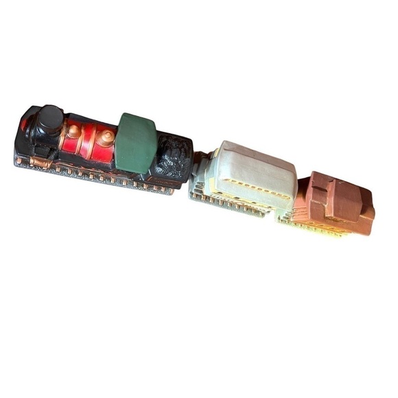 LEFTONCHRISTMAS Village train,vintage, ceramic,1989,excellent condition, signed - Picture 5 of 9